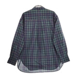 LA MARINE FRANCAISE チェック コットン ワークシャツ 長袖シャツ ネイビー グリーン レディース マリンフランセーズ【中古】5-0220M∞