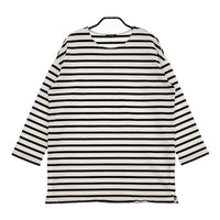 JOURNAL STANDARD コットンボーダー オーバーサイズ 長袖Ｔシャツ カットソー ロンＴ ホワイト ブラック レディース ジャーナルスタンダード【中古】5-0220M∞