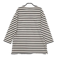 JOURNAL STANDARD コットンボーダー オーバーサイズ 長袖Ｔシャツ カットソー ロンＴ ホワイト ブラック レディース ジャーナルスタンダード【中古】5-0220M∞