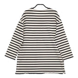 JOURNAL STANDARD コットンボーダー オーバーサイズ 長袖Ｔシャツ カットソー ロンＴ ホワイト ブラック レディース ジャーナルスタンダード【中古】5-0220M∞