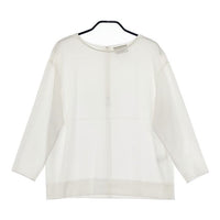 UNITED ARROWS トリアセテート ポリエステル 1521-299-1229 サテン ブラウス シャツ オフホワイト レディース ユナイテッドアローズ【中古】5-0501M∞