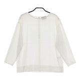 UNITED ARROWS トリアセテート ポリエステル 1521-299-1229 サテン ブラウス シャツ オフホワイト レディース ユナイテッドアローズ【中古】5-0501M∞
