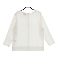 UNITED ARROWS トリアセテート ポリエステル 1521-299-1229 サテン ブラウス シャツ オフホワイト レディース ユナイテッドアローズ【中古】5-0501M∞