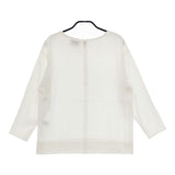 UNITED ARROWS トリアセテート ポリエステル 1521-299-1229 サテン ブラウス シャツ オフホワイト レディース ユナイテッドアローズ【中古】5-0501M∞