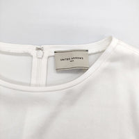 UNITED ARROWS トリアセテート ポリエステル 1521-299-1229 サテン ブラウス シャツ オフホワイト レディース ユナイテッドアローズ【中古】5-0501M∞