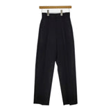 ATON WOOL GABARDINE WIDE PANTS 定価50600円 サイズ00 パンツ ブラック レディース エイトン【中古】5-0123T△