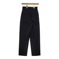 ATON WOOL GABARDINE WIDE PANTS 定価50600円 サイズ00 パンツ ブラック レディース エイトン【中古】5-0123T△