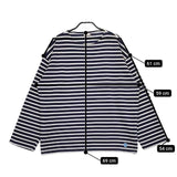 ORCIVAL バスクシャツ ボーダー 長袖Ｔシャツ カットソー ロンＴ ネイビー ホワイト レディース オーシバル/オーチバル【中古】5-0220M∞