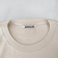 AURALEE 新品 A00SP01GT LUSTER PLAITING L/S TEE 3 定価15400円 長袖Ｔシャツ カットソー ロンＴ ベージュ メンズ オーラリー【中古】5-0102M♪