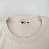 AURALEE 新品 A00SP01GT LUSTER PLAITING L/S TEE 3 定価15400円 長袖Ｔシャツ カットソー ロンＴ ベージュ メンズ オーラリー【中古】5-0102M♪