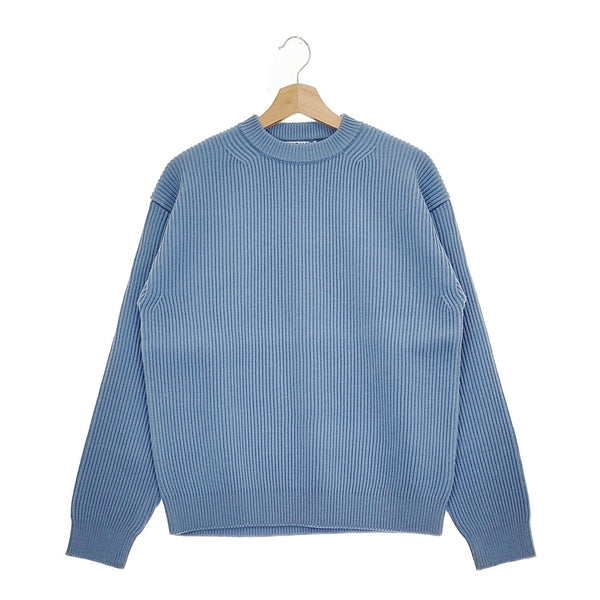 AURALEE 新品 A23AP03FR FRENCH MERINO RIB KNIT P/O 1 定価47300円 セーター ニット 23AW ライトブルー レディース オーラリー【中古】5-0102T♪