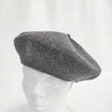 mature ha 新品 MKF-2001 beret top gather big 定価9500円 ウール ベレー帽 グレー レディース マチュアーハ【中古】5-0113T♪