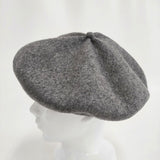 mature ha 新品 MKF-2001 beret top gather big 定価9500円 ウール ベレー帽 グレー レディース マチュアーハ【中古】5-0113T♪