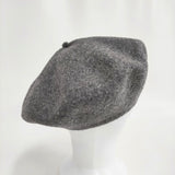 mature ha 新品 MKF-2001 beret top gather big 定価9500円 ウール ベレー帽 グレー レディース マチュアーハ【中古】5-0113T♪