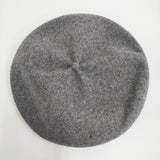 mature ha 新品 MKF-2001 beret top gather big 定価9500円 ウール ベレー帽 グレー レディース マチュアーハ【中古】5-0113T♪