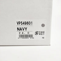 SOLS 新品 チャッカ NAVY 24cm スウェード 日本製 久留米 定価22000円 スニーカー ネイビー レディース ソルス【中古】5-0123G◎
