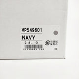 SOLS 新品 チャッカ NAVY 24cm スウェード 日本製 久留米 定価22000円 スニーカー ネイビー レディース ソルス【中古】5-0123G◎