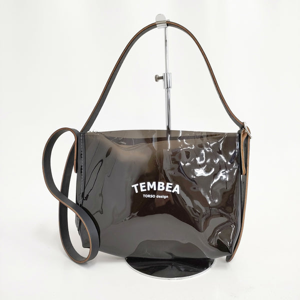 TEMBEA 未使用品 PVC ビニール ポシェット 定価16000円 ショルダーバッグ ブラック レディース テンベア【中古】5-0206G◎