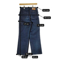 45R/45rpm おこめ納戸納戸デニムのシャルロットパンツ 定価24200円 デニムパンツ ネイビー レディース フォーティーファイブアールピーエム【中古】5-0712G∞