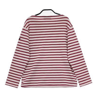 SAINT JAMES ウェッソン ボーダー T3 長袖Ｔシャツ カットソー ロンＴ ワインレッド ピンク レディース セントジェームス【中古】5-0712M∞