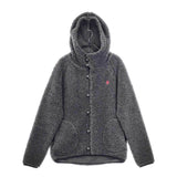 GYMPHLEX ボアフリース くるみボタン J-1185PL ジャケット サイズ12 パーカー チャコールグレー レディース ジムフレックス【中古】5-0206T△
