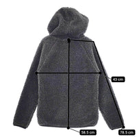 GYMPHLEX ボアフリース くるみボタン J-1185PL ジャケット サイズ12 パーカー チャコールグレー レディース ジムフレックス【中古】5-0206T△