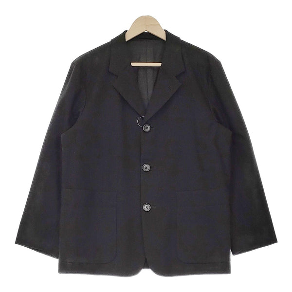 MARGARET HOWELL/FOX BROTHERS ウールフランネル JACKET&FLANNEL TROUSERS セットアップ ブラック メンズ マーガレットハウエル【中古】5-0117T♪