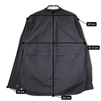 MARGARET HOWELL 578-4153009 SUPER FINE COTTON 1 バンドカラー 長袖シャツ 24SS チャコールグレー レディース マーガレットハウエル【中古】5-0730M∞