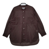 MARGARET HOWELL COTTON VOILE バンドカラー 578-4153011 長袖シャツ 24SS ブラウン レディース マーガレットハウエル【中古】5-0409M∞
