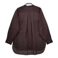 MARGARET HOWELL COTTON VOILE バンドカラー 578-4153011 長袖シャツ 24SS ブラウン レディース マーガレットハウエル【中古】5-0409M∞