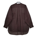 MARGARET HOWELL COTTON VOILE バンドカラー 578-4153011 長袖シャツ 24SS ブラウン レディース マーガレットハウエル【中古】5-0409M∞
