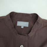 MARGARET HOWELL COTTON VOILE バンドカラー 578-4153011 長袖シャツ 24SS ブラウン レディース マーガレットハウエル【中古】5-0409M∞
