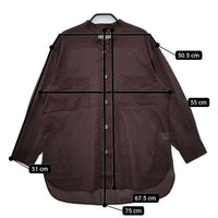 MARGARET HOWELL COTTON VOILE バンドカラー 578-4153011 長袖シャツ 24SS ブラウン レディース マーガレットハウエル【中古】5-0409M∞