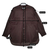 MARGARET HOWELL COTTON VOILE バンドカラー 578-4153011 長袖シャツ 24SS ブラウン レディース マーガレットハウエル【中古】5-0409M∞