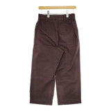 MARGARET HOWELL  578-4143011 MATT COTTON SILK POPLIN コットンシルク タック パンツ 24SS ブラウン レディース マーガレットハウエル【中古】5-0409G∞