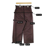 MARGARET HOWELL  578-4143011 MATT COTTON SILK POPLIN コットンシルク タック パンツ 24SS ブラウン レディース マーガレットハウエル【中古】5-0409G∞