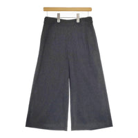 MARGARET HOWELL/FOX BROTHERS ウール クロップド ワイドパンツ 578-7144040 サイズ1 ガウチョパンツ チャコールグレー レディース マーガレットハウエル/フォックスブラザーズ【中古】5-0206T△