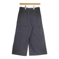 MARGARET HOWELL/FOX BROTHERS ウール クロップド ワイドパンツ 578-7144040 サイズ1 ガウチョパンツ チャコールグレー レディース マーガレットハウエル/フォックスブラザーズ【中古】5-0206T△