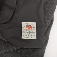 MARGARET HOWELL/FOX BROTHERS ウール クロップド ワイドパンツ 578-7144040 サイズ1 ガウチョパンツ チャコールグレー レディース マーガレットハウエル/フォックスブラザーズ【中古】5-0206T△
