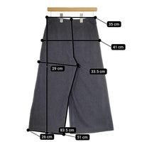 MARGARET HOWELL/FOX BROTHERS ウール クロップド ワイドパンツ 578-7144040 サイズ1 ガウチョパンツ チャコールグレー レディース マーガレットハウエル/フォックスブラザーズ【中古】5-0206T△