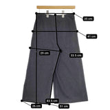 MARGARET HOWELL/FOX BROTHERS ウール クロップド ワイドパンツ 578-7144040 サイズ1 ガウチョパンツ チャコールグレー レディース マーガレットハウエル/フォックスブラザーズ【中古】5-0206T△