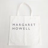 MARGARET HOWELL ロゴプリント トートバッグ ホワイト レディース マーガレットハウエル【中古】5-0804G◎