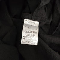 MHL. LINEN COTTON PLAINWEAVE 595-4157551 定価34100円 リネン オープンカラー ワンピース 24SS ブラック エムエイチエル【中古】5-0608S♪