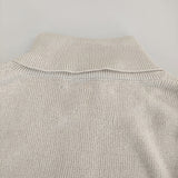 MHL. 596-3160502 VINTAGE DRY COTTON サイズL ハーフジップ コットン セーター ニット 23SS アイボリー メンズ エムエイチエル【中古】5-0117M♪