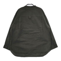 MHL. WA-SHI COTTON POPLIN バンドカラー 595-3153510 和紙コットン 長袖シャツ チャコールグレー レディース エムエイチエル【中古】5-0730M∞