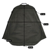 MHL. WA-SHI COTTON POPLIN バンドカラー 595-3153510 和紙コットン 長袖シャツ チャコールグレー レディース エムエイチエル【中古】5-0730M∞