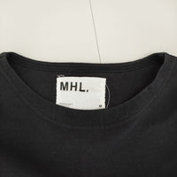 MHL. DRY COTTON JERSEY 596-0266505 サイズM 長袖Ｔシャツ カットソー ロンＴ 20AW ブラック メンズ エムエイチエル【中古】5-0208M♪