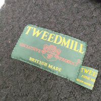 TWEEDMILL ウール フリンジ 無地 ブランケット ブラック レディース ツイードミル【中古】5-0115T◎