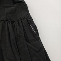 nest Robe/UpcycleLino 01232-1040 天然染め フレアギャザースリーブ ワンピース ブラック レディース ネストローブ/アップサイクルリノ【中古】5-0702S∞