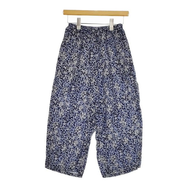 R&D.M.Co- IRISH アイリッシュ ゴムパンツ 4730 定価38500円 イージー リネン パンツ ネイビー ブルー レディース オールドマンズテーラー【中古】5-0409M∞